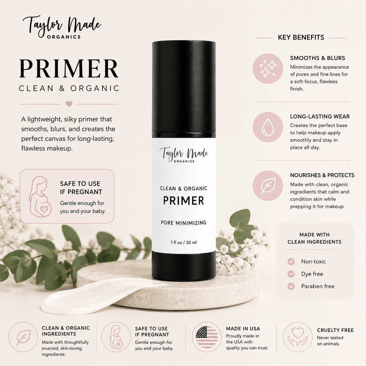 Hydrating Face Primer – Smooth, Pore-Blurring Makeup Base