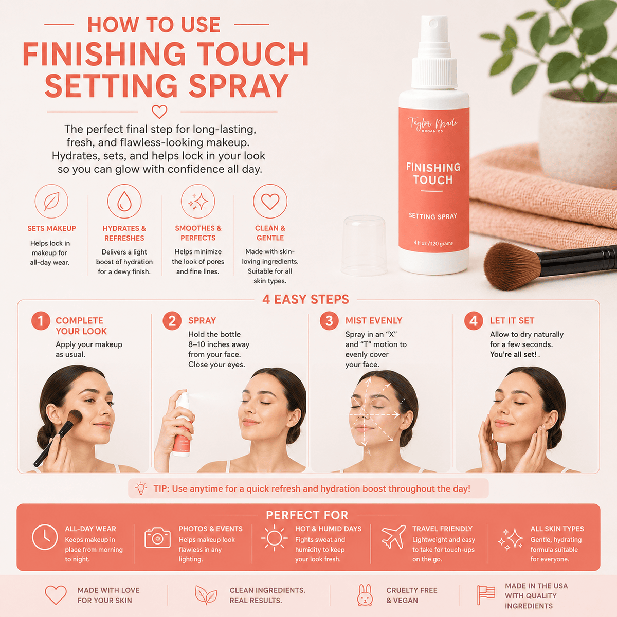 Finishing Touch Hydrating Setting Spray | Alcohol-Free