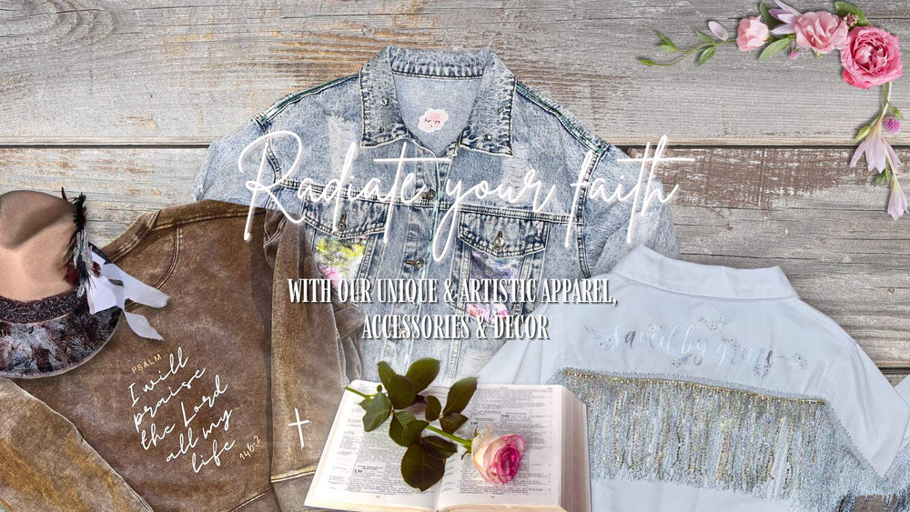 Unique women's clothing, rhinestone style denim jackets, & Christian apparel to radiate your faith