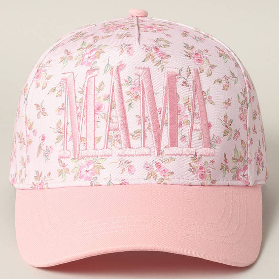Fashion City hat ONE SIZE MAMA Embroidered Pink Floral Trucker Hat MAMA Embroidered Pink Floral Trucker Hat