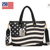 hope + joy collective American Flag Braided Concealed Carry Tote Bag - Black American Flag Braided Concealed Carry Tote Bag - Black