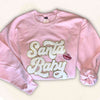 hope + joy collective apparel Pink Chenille Santa Baby Crewneck Sweatshirt Pink Chenille Santa Baby Crewneck Sweatshirt