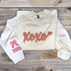 hope + joy collective apparel XOXO Crewneck with Mama Sleeve XOXO Crewneck with Mama Sleeve