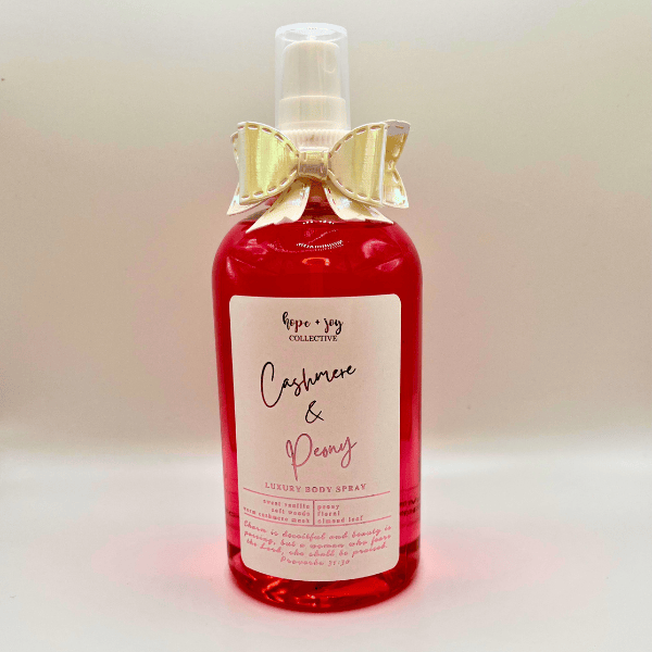 hope + joy collective beauty, cosmetics Cashmere & Peony HJC Luxury Body Spray HJC Luxury Body Spray