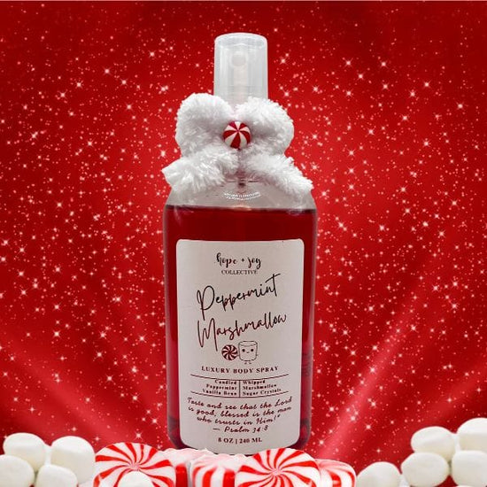 hope + joy collective beauty, cosmetics Peppermint Marshmallow HJC Luxury Body Spray HJC Luxury Body Spray