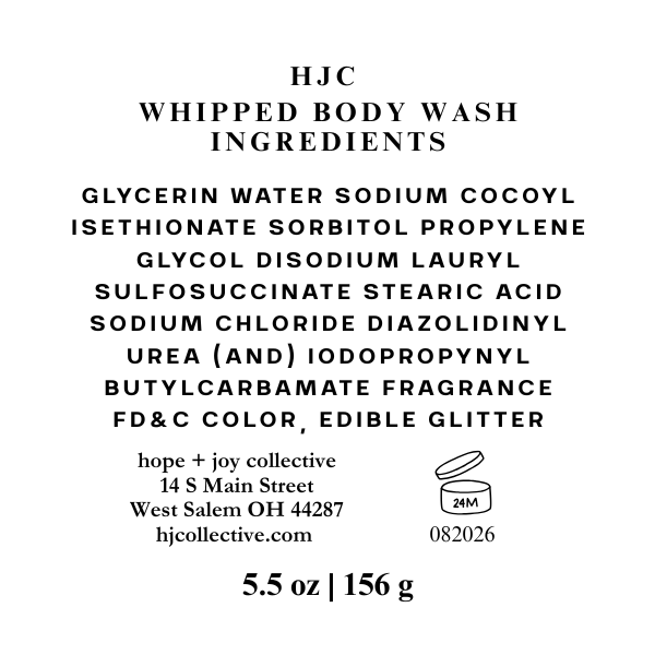 hope + joy collective body care HJC Whipped Body Wash HJC Whipped Body Wash – Faith-Inspired Luxury Lather | Hope + Joy Collective