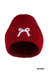 hope + joy collective COQUETTE BOW EMBROIDERED CUFF BEANIE COQUETTE BOW EMBROIDERED CUFF BEANIE
