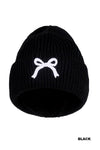 hope + joy collective COQUETTE BOW EMBROIDERED CUFF BEANIE COQUETTE BOW EMBROIDERED CUFF BEANIE