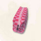 hope + joy collective cosmetic bag Pink Checkered Cosmetic Bag with Collagen Lip Mask Pink Checkered Cosmetic Bag with Collagen Lip Mask