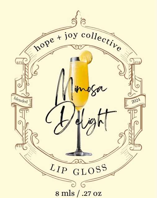 hope + joy collective cosmetics Mimosa HJC Wine Inspired Lip Glosses HJC Wine Inspired Lip Glosses