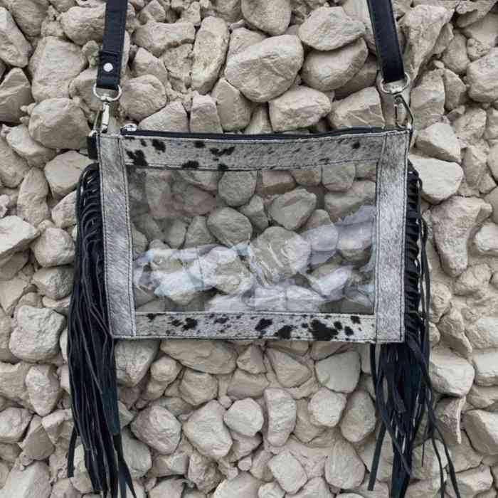 hope + joy collective Cowhide & Leather Fringe Stadium Crossbody