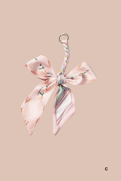 hope + joy collective Handmade Silky Scarf Bag Charm or Keychain Handmade Silky Scarf Bag Charm or Keychain