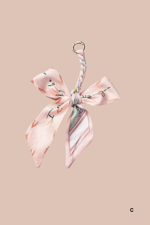 hope + joy collective Handmade Silky Scarf Bag Charm or Keychain Handmade Silky Scarf Bag Charm or Keychain