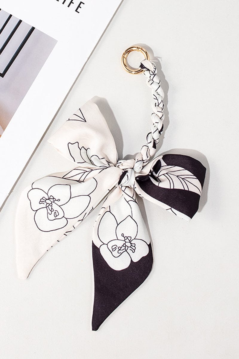 hope + joy collective Handmade Silky Scarf Bag Charm or Keychain Handmade Silky Scarf Bag Charm or Keychain