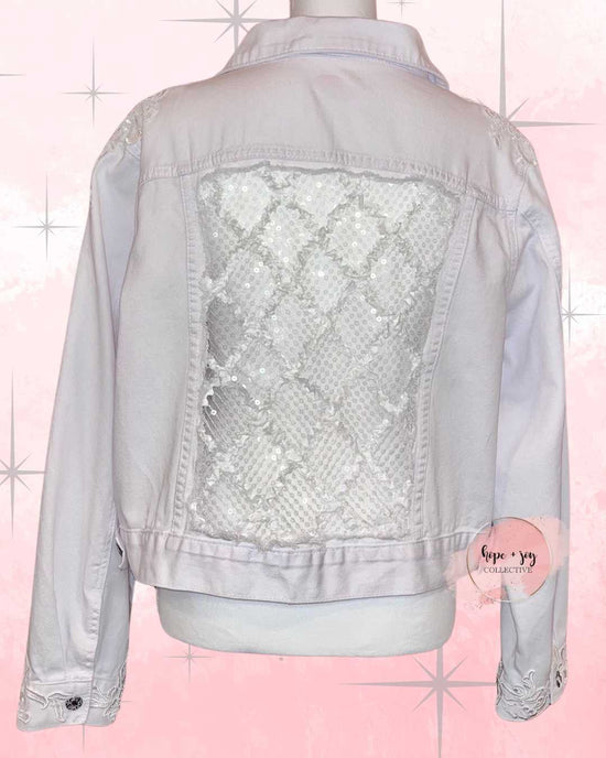 hope + joy collective jacket 3XL HJC Plus-Size White Denim Bridal Jacket HJC Plus-Size White Denim Bridal Jacket