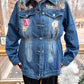 hope + joy collective jacket Celestial Floral Plus Denim Jacket Celestial Floral Plus Denim Jacket