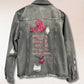 hope + joy collective jacket Extra large Isaiah 40:8 Black Distressed Denim Jacket Isaiah 40:8 Black Distressed Denim Jacket
