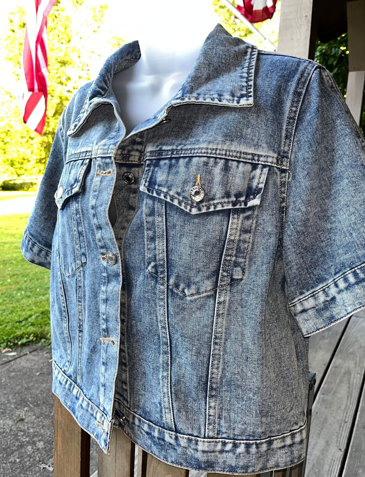 hope + joy collective jacket Large American Flag Patriotic Glam Jacket American Flag Patriotic Glam Jacket