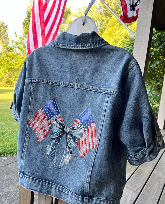 hope + joy collective jacket Large American Flag Patriotic Glam Jacket American Flag Patriotic Glam Jacket