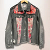hope + joy collective jacket Medium Isaiah 40:8 Black Distressed Denim Jacket Isaiah 40:8 Black Distressed Denim Jacket