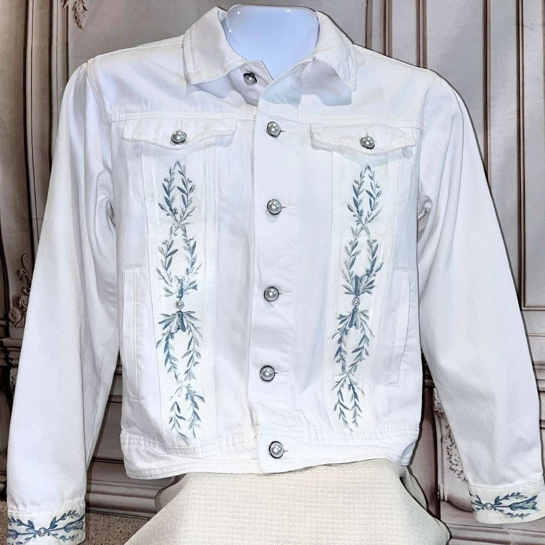 hope + joy collective jacket Small Something Blue White Denim Jacket Something Blue White Denim Jacket