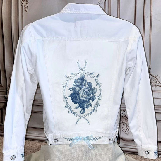 hope + joy collective jacket Small Something Blue White Denim Jacket Something Blue White Denim Jacket