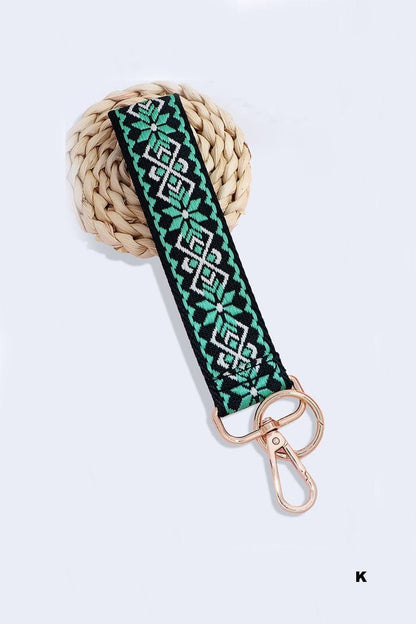 hope + joy collective Jacquard Weave Wristlet Keychains Jacquard Weave Wristlet Keychains