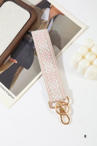 hope + joy collective Jacquard Weave Wristlet Keychains Jacquard Weave Wristlet Keychains