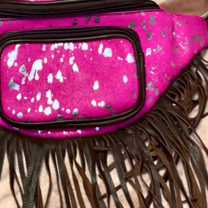 hope + joy collective Pink Cowhide Fanny Pack