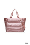 hope + joy collective Puffy Quilted Waterproof Travel Tote Bag Puffy Quilted Waterproof Travel Tote Bag