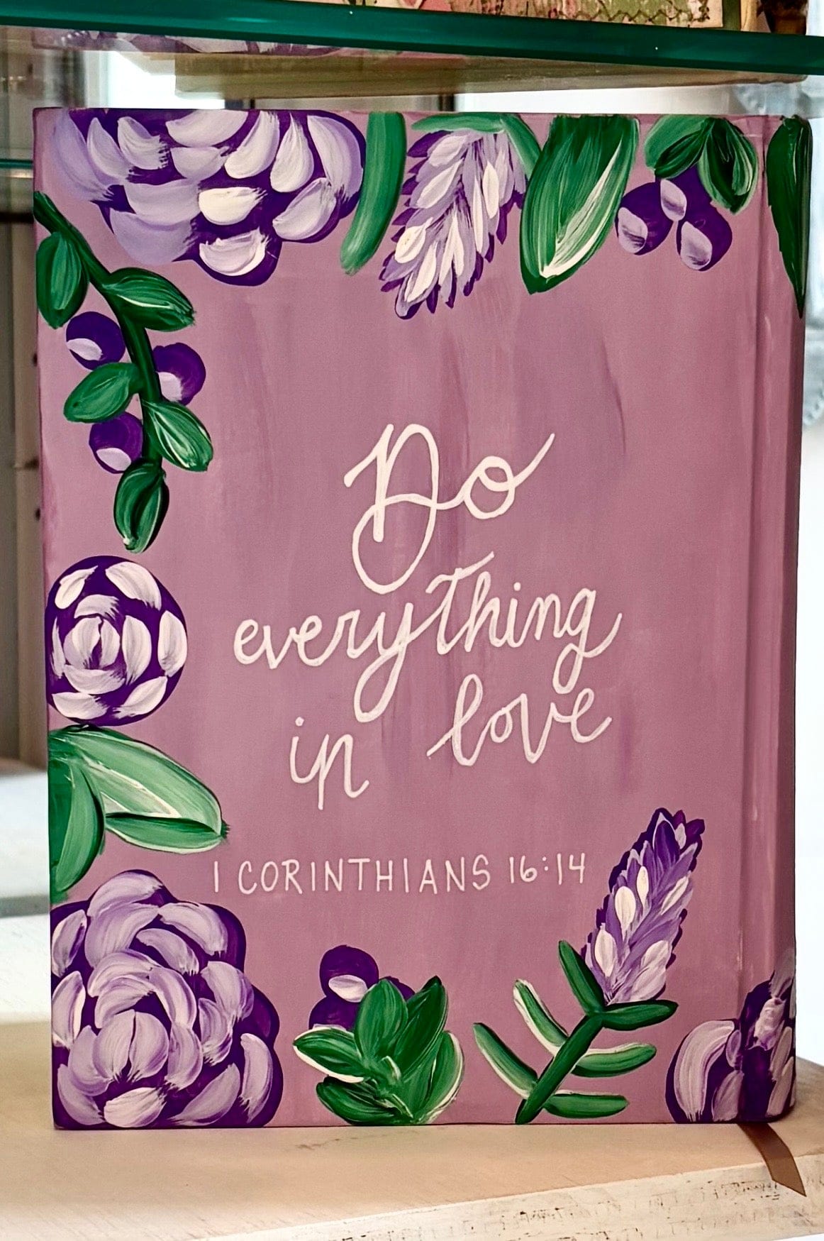 hope + joy collective Purple Hand Painted Large Bible Hand Painted Bibles by Nicole Brown Hand Painted Bibles by Nicole Brown