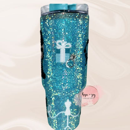 hope + joy collective Rhinestone Mug | 40 oz Insulated Tumbler | Breakfast at Tiffany's Inspired