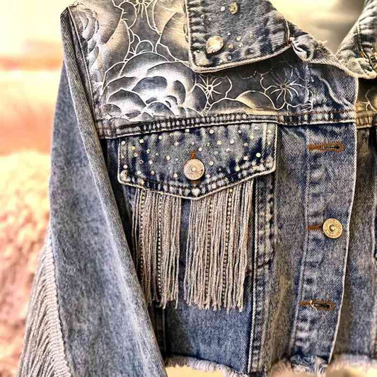 hope + joy collective Seek Jesus Denim Jacket