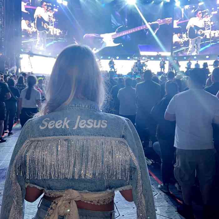 hope + joy collective Seek Jesus Denim Jacket