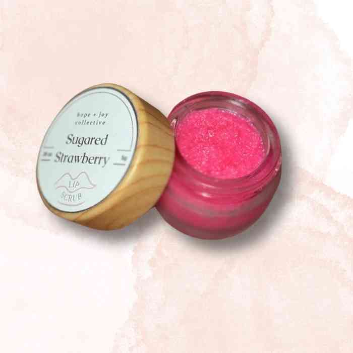 hope + joy collective Sugared Stawberry Lip Scrub