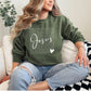 hope + joy collective Sweatshirt Military Green Jesus Crewneck Sweatshirt Military Green Jesus Crewneck Sweatshirt