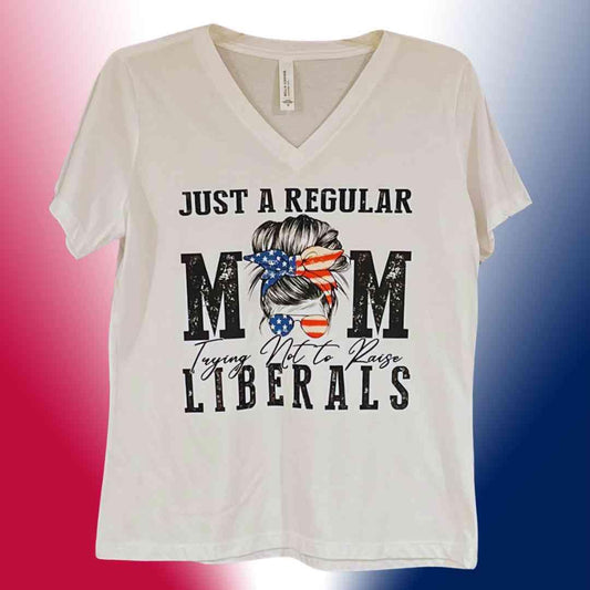 hope + joy collective T-Shirt Just a Regular Mom Political Printed T-Shirt