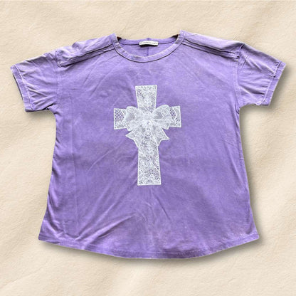hope + joy collective T-Shirt Lavender / S Grace & Lace Cross T-Shirt | Bright Pastel Tee Grace & Lace Cross T-Shirt | Bright Pastel Tee