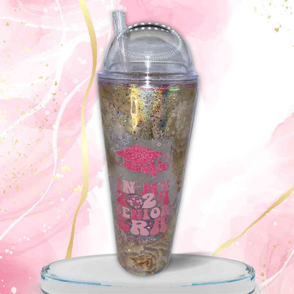 hope + joy collective tumbler 2024 Senior Glam Glitter Globe Tumbler