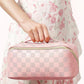 hope + joy collective Vegan Leather Checkered Make-up Bag Vegan Leather Checkered Make-up Bag