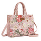 hope + joy collective Wrangler Floral Print Braided Tote Bag - Pink Wrangler Floral Print Braided Tote Bag - Pink