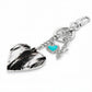 hope + joy collective Wrangler Western Heart Cowhide Bag Charm Wrangler Western Heart Cowhide Bag Charm