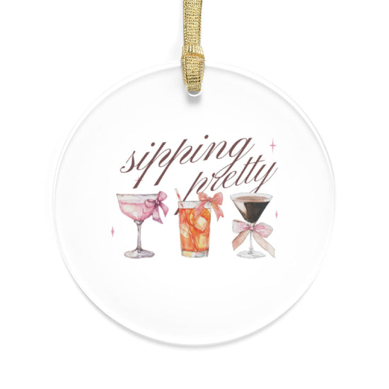 Printify Accessories 1 pc / Round / One size Acrylic Ornaments - Coquette Adorable Girly Christmas Tree Decor, Holiday Gift for Her, Festive Treat Ornament, Decorative Hanging Bauble, Acrylic Ornaments - Coquette Adorable Girly Christmas Tree Decor, Holiday Gift for Her, Festive Treat Ornament, Decorative Hanging Bauble,
