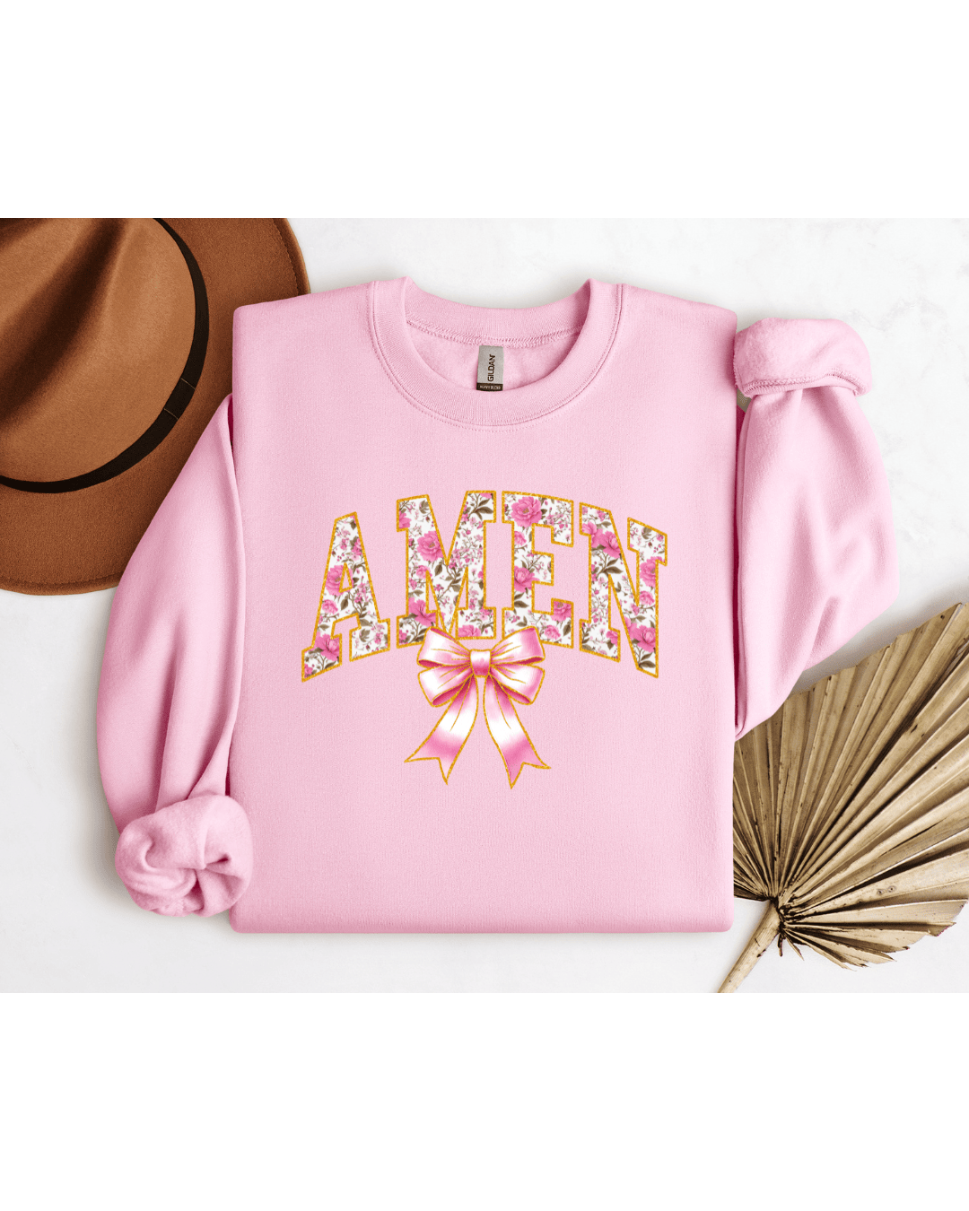 Printify Sweatshirt Amen Floral Crewneck Amen Floral Crewneck