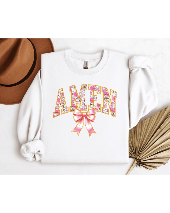 Printify Sweatshirt Amen Floral Crewneck Amen Floral Crewneck