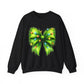 Printify Sweatshirt Black / S Grinch Coquette Crewneck Sweatshirt Grinch Coquette Crewneck Sweatshirt