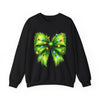 Printify Sweatshirt Black / S Grinch Coquette Crewneck Sweatshirt Grinch Coquette Crewneck Sweatshirt