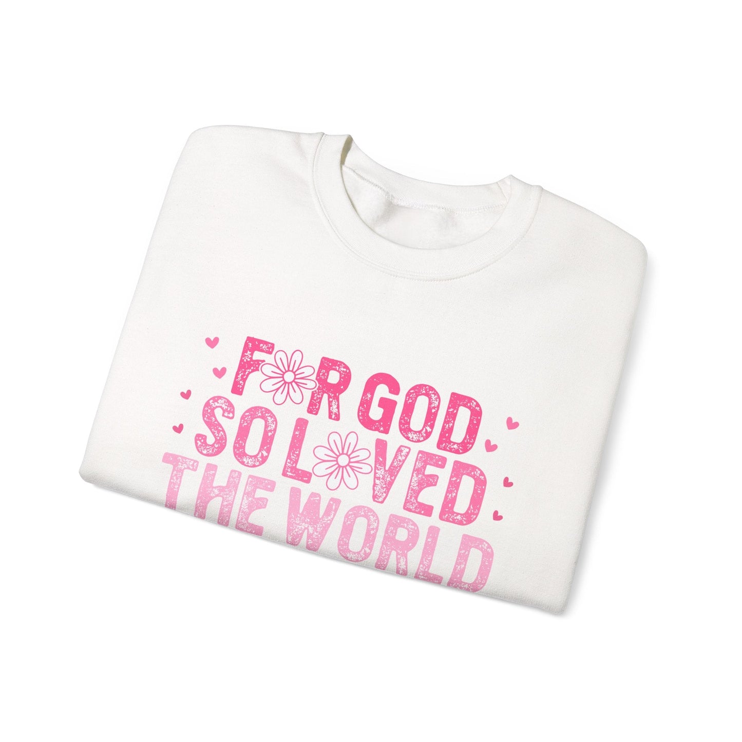 Printify Sweatshirt John 3:16 Sweatshirt | Everlasting Bloom Crewneck John 3:16 Sweatshirt | Everlasting Bloom Crewneck
