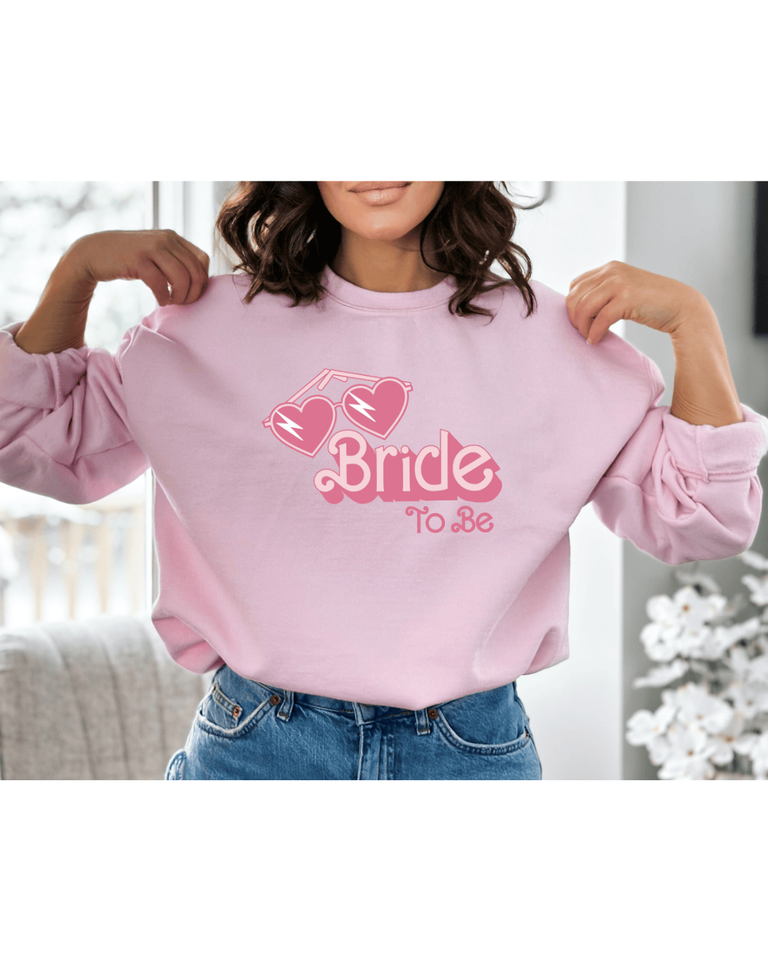 Printify Sweatshirt Light Pink / S Bride to Be Retro Crewneck Bride to Be Retro Crewneck