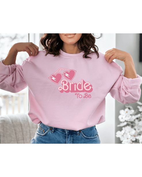 Printify Sweatshirt Light Pink / S Bride to Be Retro Crewneck Bride to Be Retro Crewneck